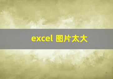 excel 图片太大